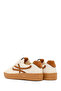 Women's Beige Lace-Up Thick Sole Sneakers 26Pfe145114 - 7