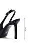 Women's Black Ankle Buckle Open Back Thin Heeled Leather Shoes 25Sfd 162316 - 2