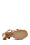 Women's Beige Buckle High Thick Heeled Shoes Platform Patent Leather Genuine Leather Sandals 25Sfd120416 - 5