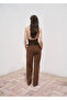 Straight Cut Mid-Rise Pants - 4