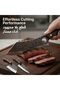 Kitchen Knife and Meat Cleaver Set with Protective Covers, Finger-Hole Forged Blade and Ergonomic Non-Slip Handle, Food Prep Tools for Home Cooking, Ideal for Chefs and Home Cooks - 5
