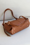 Medium Size Women's Faux Leather Zippered Shoulder Bag with Strap Knot Detail En35 Boy20 - 6
