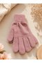 Children's Knitted Gloves Pink - 2