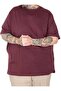 Plus Size Men's T-Shirt Crew Neck Basic 20031 Plum - 2