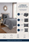 Hotel Stripe soft Comforter Set, Single Size (160X210 CM) 4 Pieces, Horizontal Striped Pattern - 2