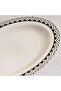 Mirage New Bone China Oval Platter 30x20.9x2.2cm -black & White - 3