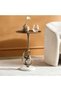 Alessa Accent Table Marble - White & Antique Gold