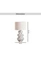Denver E27 Ceramic Table Lamp 36x61cm - White/black - 6