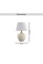 Pavel E27 Ceramic Table Lamp 30x43.5cm - Beige - 6