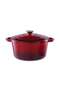 Glazura Enameled Cast Iron Cooking Pot 4l - Ombre Red - 2