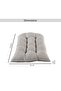 Beige Leaf Curve Seat Cushion 112x81 X12cm Sewing Closure Double Pattern 240 Gsm High Qulity Mackint - 8