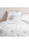Heather Disty Embroidery Gauze Cotton 3-piece Queen Duvet Cover Set 200x200cm - White - 2