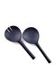 Earthy House Acacia 2-Piece Salad Serving Set 25.4x10.1x5cm -Black - 2