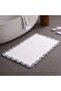 Delilah Scallop Cotton Bathmat 60x90cm - Grey/white
