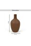 Odin Leona Polyresin Decor Vase 12.5x12.5x22cm - Brown - 6