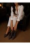 Women's Brown Polka Dot Pointed Toe Slingback Ballerinas Stylish and Comfortable Casual Shoes Jue - 4
