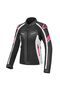 Motorcycle Women's Jacket Full Protection 4 Seasons Pu Coated Leather and Maxdura Fabric Motor Coat Pink