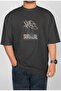 Surreal Digital Print Black and White Oversize Unisex T-Shirt - 2
