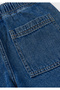 Boy's open denim pants with drawstring waist and cuffs - 3