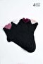 Women's Cotton Heart 4 Pairs Short Socks Black - 2