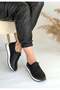 Women's Sneaker Sports Shoes Black Skin Comfortable Casual Tone - 2
