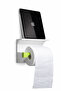 Wall Mounted Toilet Paper Holder with Shelf |   Modern Bathroom Fixture with Phone & Spare Roll Storage - 4