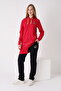 Women's Cotton Long Sleeve Two Thread Tracksuit Set / Fuchsia 5414 - 5