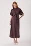 Maternity Polka Dot Pattern 100% Viscose Dress, Short Sleeve Model, Waist Belt, Collar, Long Zipper and Button Detail - 6