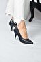Navy Blue Women's Heeled Shoes A922151109 - 2