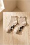 Children's Paw Print Printed Step Socks Ecru - 3