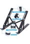 Metal Stand Adjustable Black Color Laptop Stand Tablet Holder with Wrist Support Mousen Pad - 7