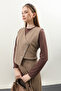Dark Mink Double Breasted Vest Suit - 7