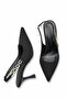 Nola Women's Pointed Toe Open Back Thin Heeled Shoes 1122 - 2
