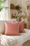 2-Pack Cotton Linen Bohemian Style Throw Pillow Cover Modern Decorative Sofa Cushion Cover