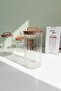 Efsane Avora Acacia Lid Round Glass Jar (3000 ml 13 X 25 cm) - 4