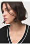 Contrast V-Neck Sweater - 6