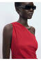 Lyocell Asymmetric Collar Dress - 7