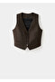 Wool Vest with a Distressed Finish - 3
