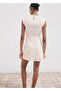Perkins Collar A-Line Knitwear Dress - 4