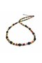 Women's Colorful Wooden Beaded - Law Stone Necklace Bohemian Spring Summer Style 45 cm Adjustable