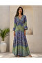 Long-Sleeved Gipeli Madonna Imported Fabric Ethnic Dress 70% Silk 30% Viscose Std 36-42