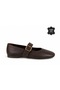 Genuine Leather Women's Mary Jane Ballerina Casual Shoes with Buckle |   Liora - 3