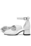 Merida Off-White Glitter Thick Heeled Girl's Heeled Shoes - 7