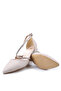 3909 Women's Stone Detailed 5.5 cm Heeled Satin Shoes - 7