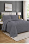 Milena Double Bedspread Set 260X240Cm - 100% Polyester Modern with Flounces and 2 Pillows - Antra - 2