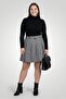 Women Micro Check Mini Skirt, Multicolor - 4