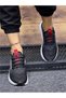 Lace-Up Knitwear Unisex Sports Shoes-Black-White-Red - 4