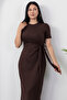 Side Tie Slit Dress Dks1136-1 - 2