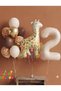 Giraffe 2 Year Old Balloon Foil Set Concept Birthday Set Age Balloon Set