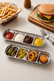 4-Compartment Stainless Steel Presentation Container – Sauce Bowl & Breakfast Snack Bowl |   Jam Bowl & Sauce Bowl Serving Plate - 6